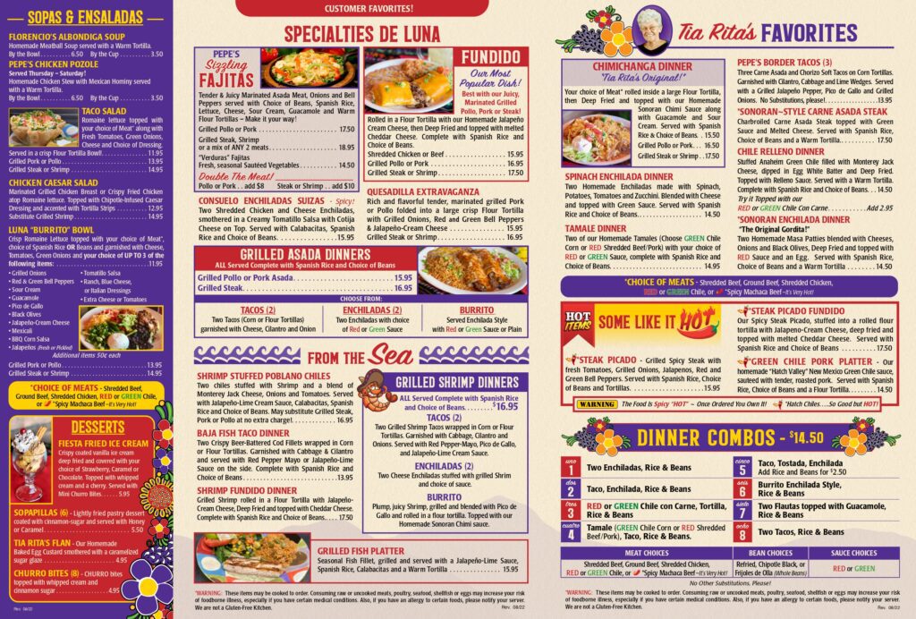 Mexican Food Arizona Valle Luna Mexican Restaurants